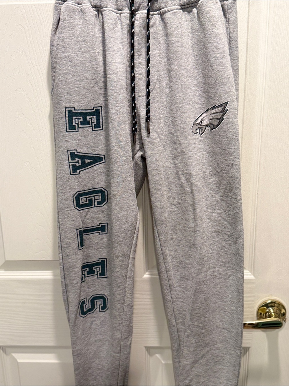 NFL Team Apparel Philadelphia Eagles Jogger Sweatpants Heather Gray Size Small - Picture 4 of 10